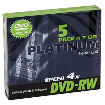 Platinum Pack 5 Unidades Slim Case Dvd-rw